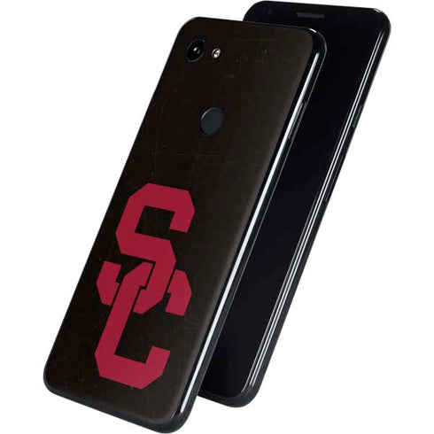 University of Southern California USC Black Distressed Google Pixel 3a XL Skin